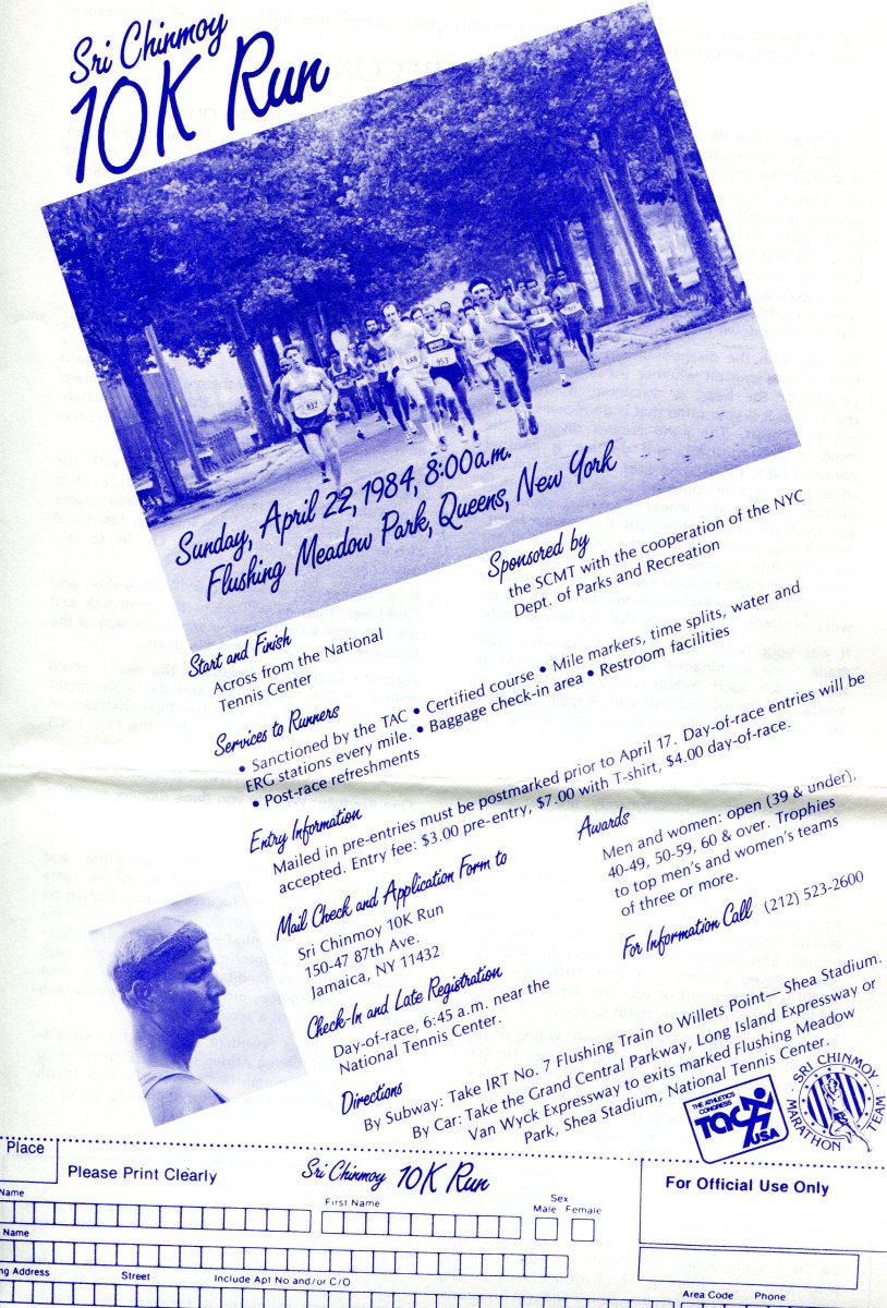 The Sri Chinmoy 10K Run, April 22, 1984